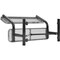Global Industrial 48L Outdoor Steel Bench with Backrest, Expanded Metal, Gray 695743GY - alternate 3